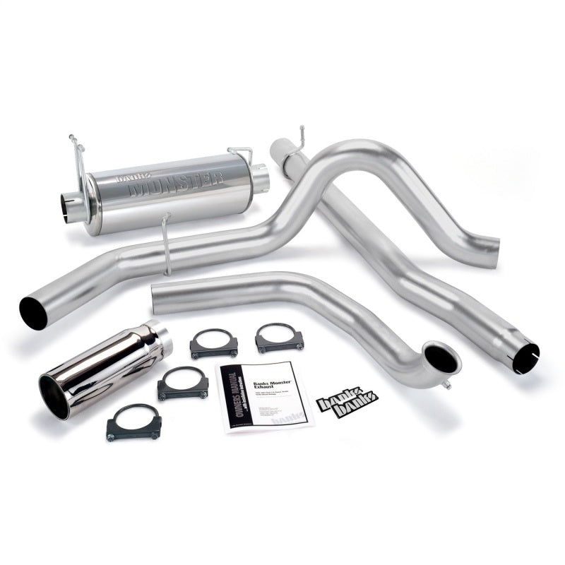 Banks Power 00-03 Ford 7.3L / Excursion Monster Exhaust System - SS Single Exhaust w/ Chrome Tip