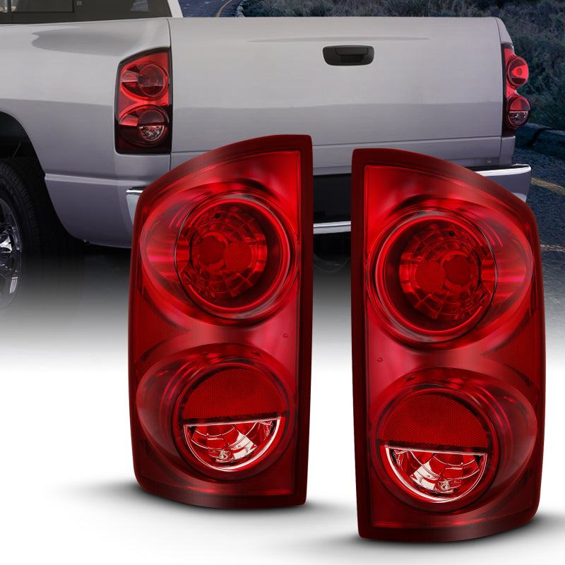 ANZO 2007-2009 Dodge Ram 1500 Tail Light Red Lens (OE)