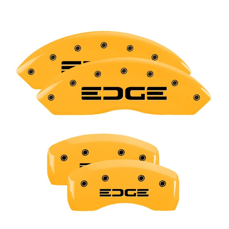 MGP 4 Caliper Covers Engraved F & R Oval Logo/Ford Yellow Finish Black Char 2009 Ford Explorer