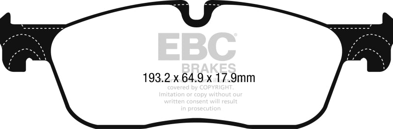 EBC 2017+ Jaguar F-Pace Ultimax2 Front Brake Pads