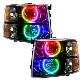 Oracle 07-13 Chevrolet Silverado SMD HL - Blk - Round Style - ColorSHIFT w/o Controller