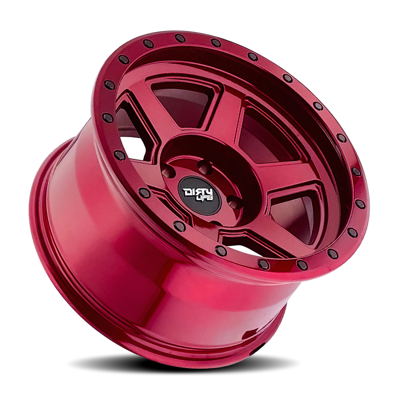 Dirty Life 9315 Compound 17x9 / 5x139.7 BP / -12mm Offset / 108mm Hub Crimson Candy Red Wheel