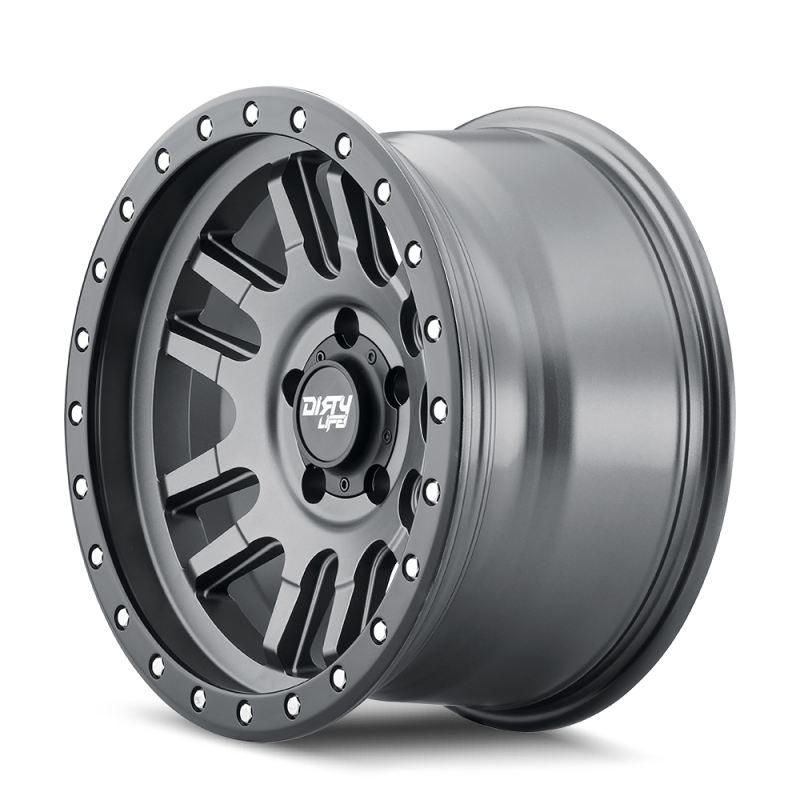 Dirty Life 9309 Canyon Pro 17x9/5x150 BP/0mm Offset/110mm Hub Satin Graphite Wheel - Beadlock