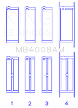 Load image into Gallery viewer, King Engine Bearings Nissan VG20E/VG20DET V6 (Size 0.25) Main Bearing Set