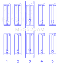 Load image into Gallery viewer, King Engine Bearings Opel C20XE / X18XE / X22XE Main Bearing Set (Oversize 0.25)