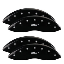 Load image into Gallery viewer, MGP 4 Caliper Covers Engraved Front &amp; Rear Oval logo/Ford Black finish silver ch