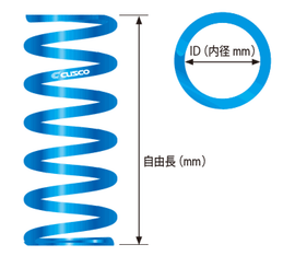 Cusco Coil Spring ID 65m - L 180mm- Blue