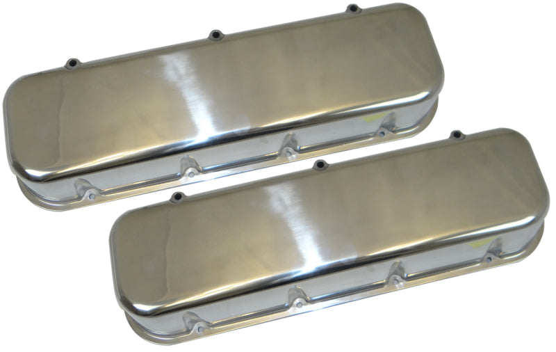 Moroso Chevrolet Big Block Valve Cover - Tall - No Logo - Polished Aluminum - Pair