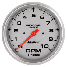 Load image into Gallery viewer, Autometer Marine Silver Ultra-Lite 5in 10K RPM In-Dash Tachometer Gauge