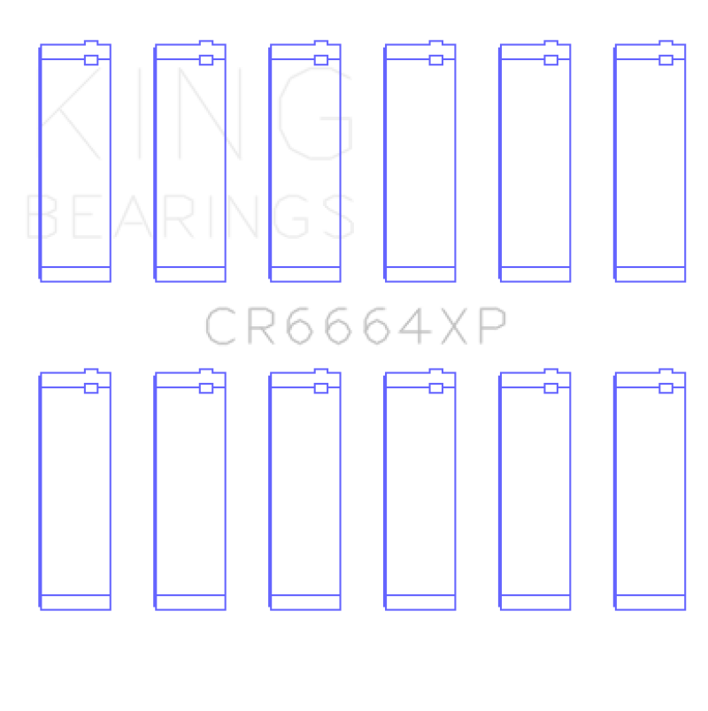 King Engine Bearings Buick V6 (Size 0.001 Oversized) XP - Series Performance Rod Bearing Set