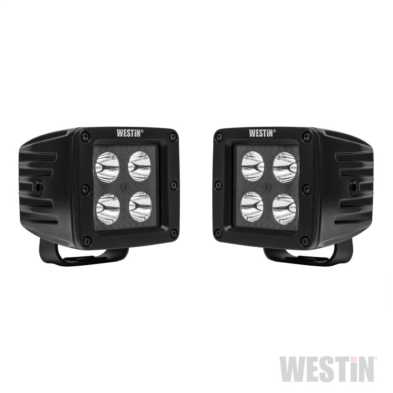 Westin LED Auxiliary Light 3.2in x 3.0in Spot w/5W Cree - Black