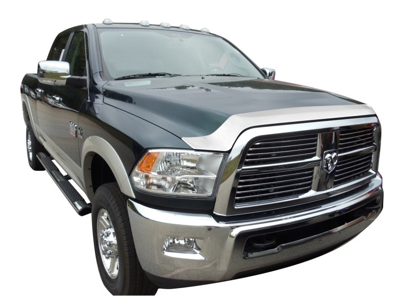 AVS 10-18 Dodge RAM 2500 Aeroskin Low Profile Hood Shield - Chrome