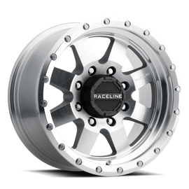 Raceline 935MC Defender 17x9in / 5x139.7 BP / -12mm Offset / 107.95mm Bore - Machined Wheel