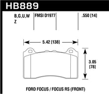 Load image into Gallery viewer, Hawk 2017 Ford Focus PC Front Brake Pads