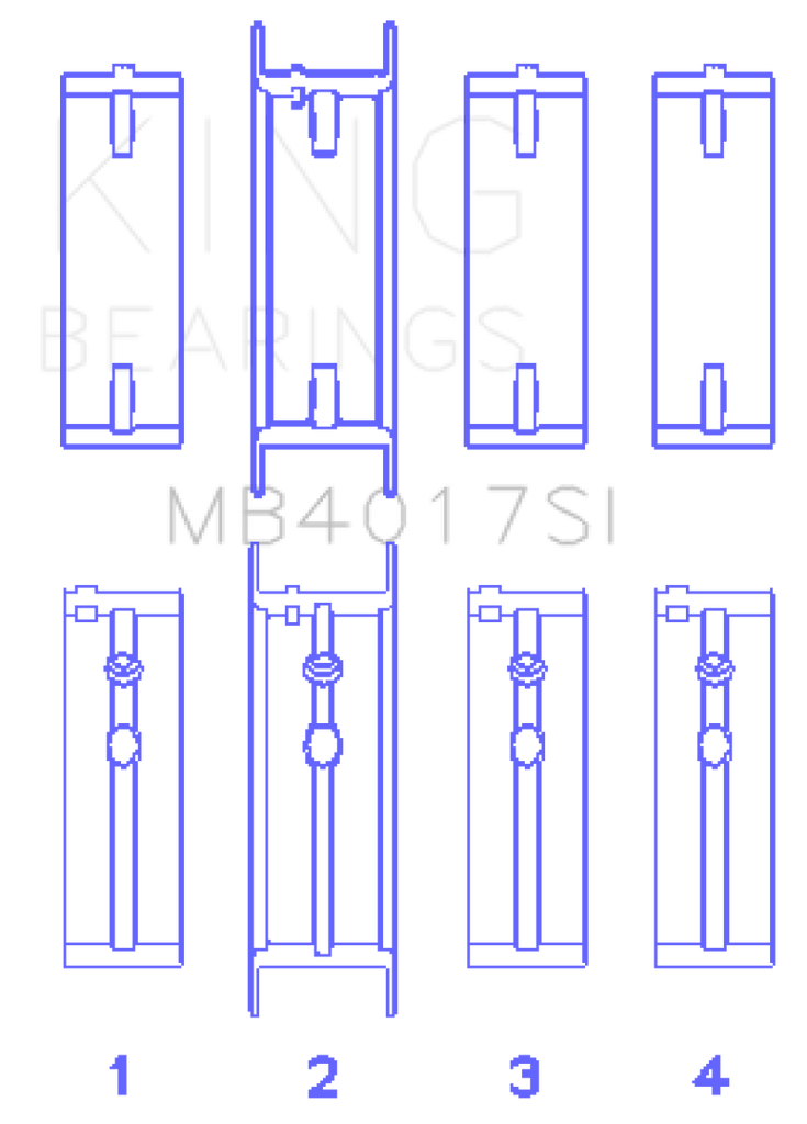 King Engine Bearings GM 231 (3800) V6 (Size STD) Main Bearing Set