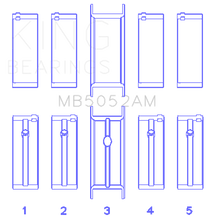 Load image into Gallery viewer, King Engine Bearings Chrysler/Mitsubishi 122ci 2.0L (Size 0.25) Main Bearing Set