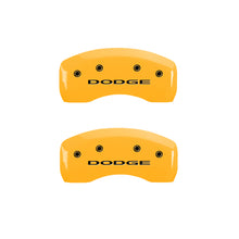 Load image into Gallery viewer, MGP 4 Caliper Covers Engraved Front &amp; Rear With out stripes/Dodge Yellow finish black ch