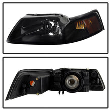 Load image into Gallery viewer, Xtune Ford MUStang 99-04 OEM Amber Headlights Black Smoked HD-JH-FM99-AM-BSM