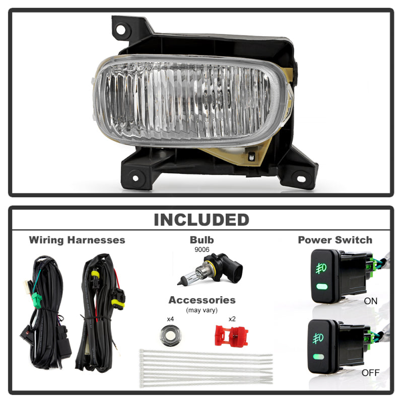 Spyder 00-06 Toyota Tundra (w/ Steel Bumper Only) OEM Fog Lights w/ Switch- Clear (FL-CL-TTU00-C)