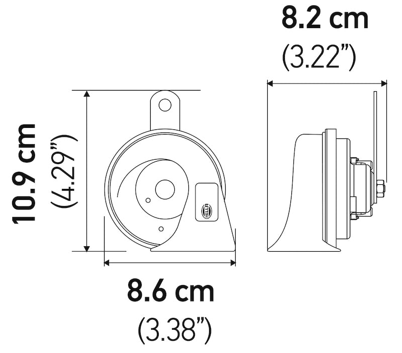 Hella Twin Trumpet Horn Kit 12V - Ford