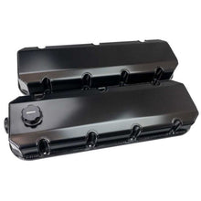 Load image into Gallery viewer, Moroso BBC 3in Tall Aluminum Valve Covers - Black (w/12AN Breather/Oil Fill)