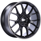 BBS CH-R 20x9.5 5x114.3 ET40 CB66 Satin Black Polished Rim Protector Wheel