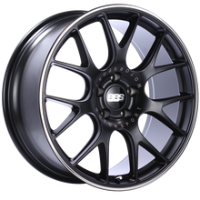 Load image into Gallery viewer, BBS CH-R 20x9 5x112 ET25 Satin Black Polished Rim Protector Wheel -82mm PFS/Clip Required