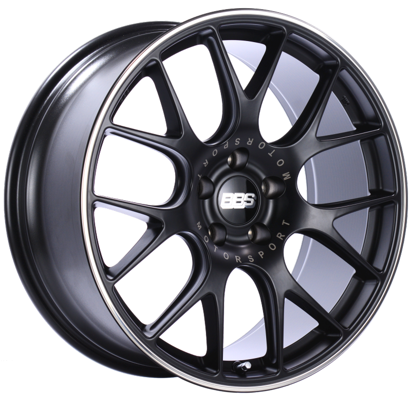 BBS CH-R 20x9 5x115 ET24 Satin Black Polished Rim Protector Wheel -82mm PFS/Clip Required