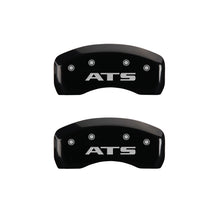 Load image into Gallery viewer, MGP 4 Caliper Covers Engraved Front Cadillac Engraved Rear ATS Black finish silver ch