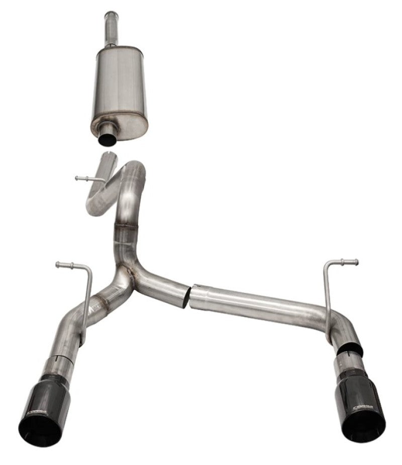 Corsa 2018-2025 Jeep Wrangler JLU 3.6L 2.75in Sport Cat-Back Exhaust w/ 4in Black Tips