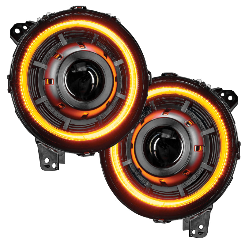 Oracle Jeep JL/Gladiator JT Oculus Bi-LED Projector Headlights - Amber/White Switchback