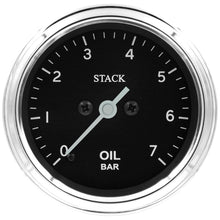 Load image into Gallery viewer, Autometer Stack 52mm 0-7 Bar M10 Male Pro Stepper Motor Oil Pressure Gauge - Classic