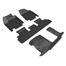 Load image into Gallery viewer, 3D MAXider 22-24 Nissan Pathfinder 8-Seat Kagu Black Floor Mat - Row 1/2/3