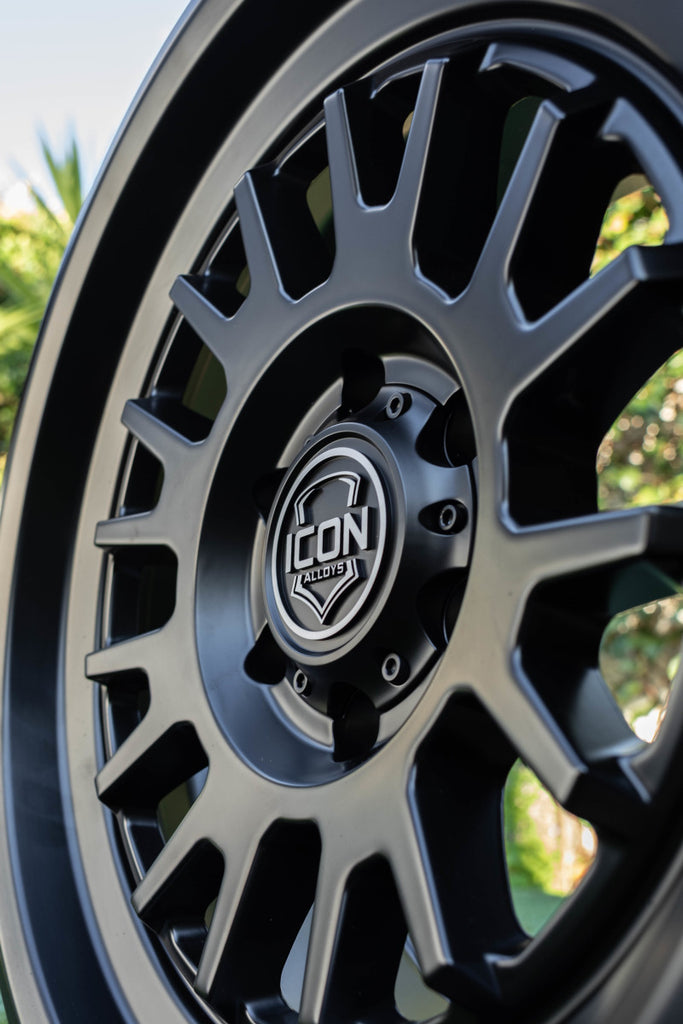 ICON Anza 17x8.5 5x5.5 0mm Offset 4.75in BS 108mm Hub Bore Satin Black Wheel