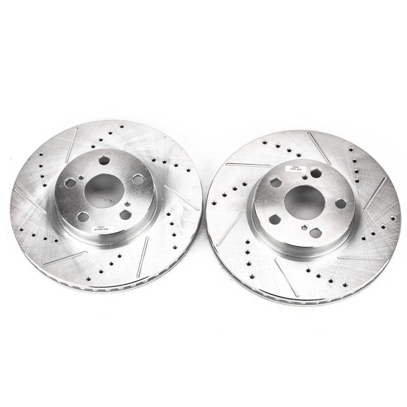 Power Stop 09-10 Pontiac Vibe Front Evolution Drilled & Slotted Rotors - Pair