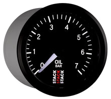 Load image into Gallery viewer, Autometer Stack 52mm 0-7 Bar M10 Male Pro Stepper Motor Oil Pressure Gauge - Black