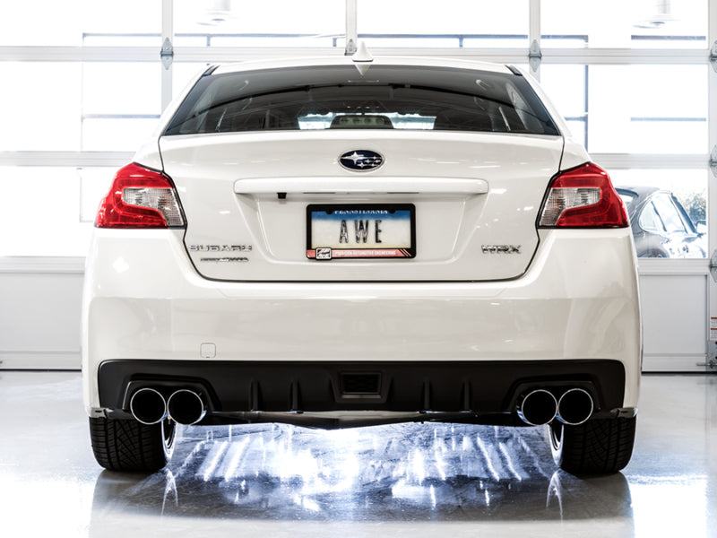 AWE Tuning Subaru WRX/STI VA/GV Sedan Track Edition Exhaust - Chrome Silver Tips (102mm)